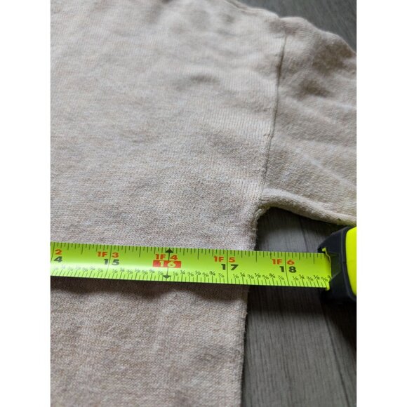 Talbots Petite Beige Sweater With Giraffe Graphic Long Sleeve Womens P - Picture 7 of 7